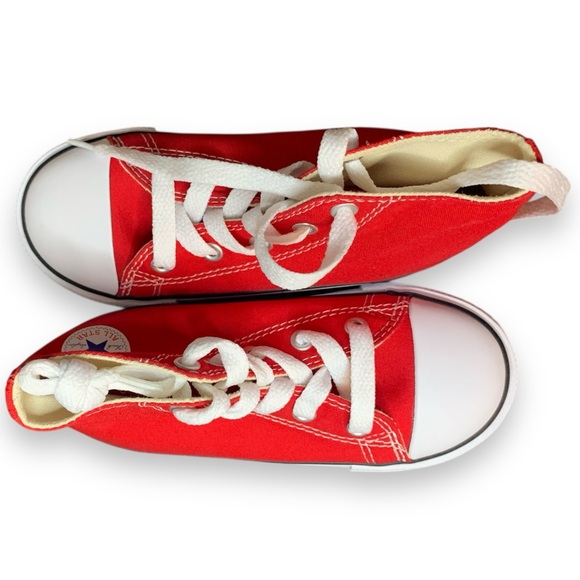 Converse size 10 INFT C/T ALLSTAR HI
RED Kids Red High-Top Sneakers - Picture 8 of 9